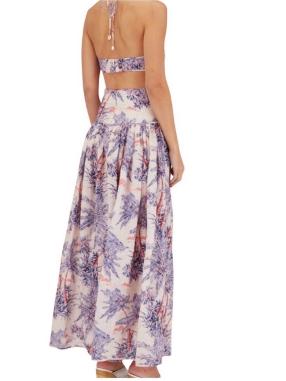 Zimmermann Circa-Halter Cut out Maxi Dress with Lavender Accents - Picture 5 of 7